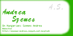 andrea szemes business card